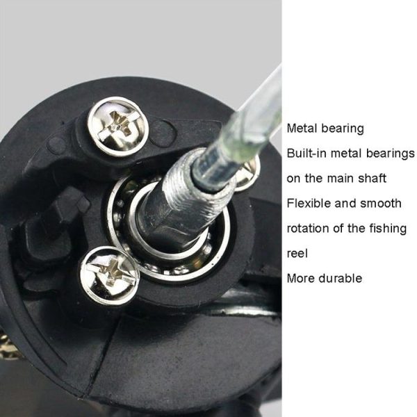 YUMOSHI JL200 Fishing Reel Without Line Plating Head Metal Movement Spinning Reel (Electroplated Yellow) - Image 6