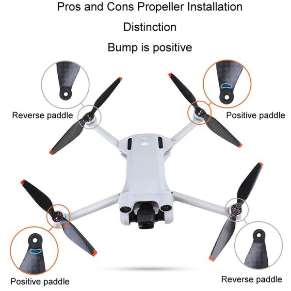 DJI Mavic Mini 3Pro RCSTQ Drone Carbon Fiber Flight Propellers 1pair - Image 4