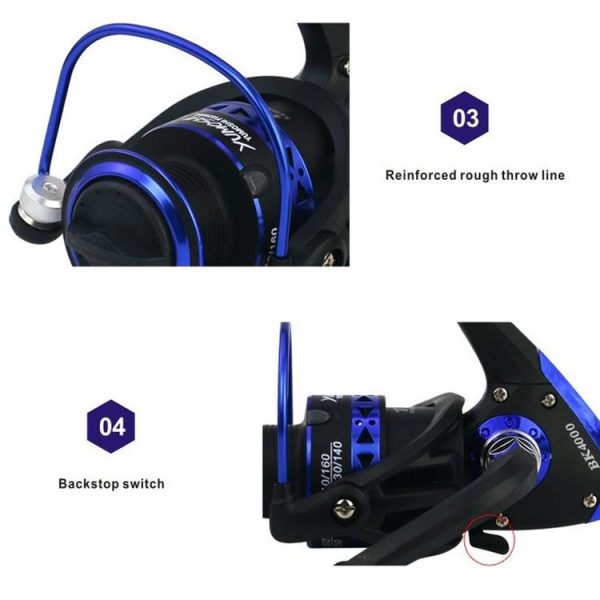 YUMOSHI BK1000 Fishing Reel Spinning Strong Metal Spool High Speed Sea Fish Reel - Image 7