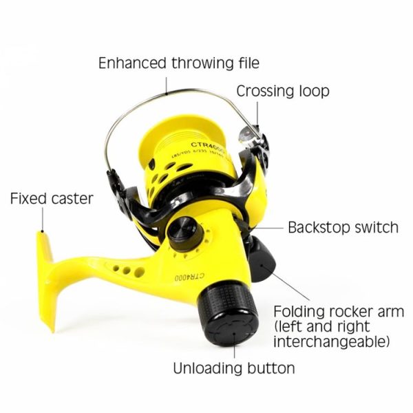 YUMOSHI CTR2000 Casting Rod Spinning Wheel Plastic Head Fishing Line Reel - Image 5