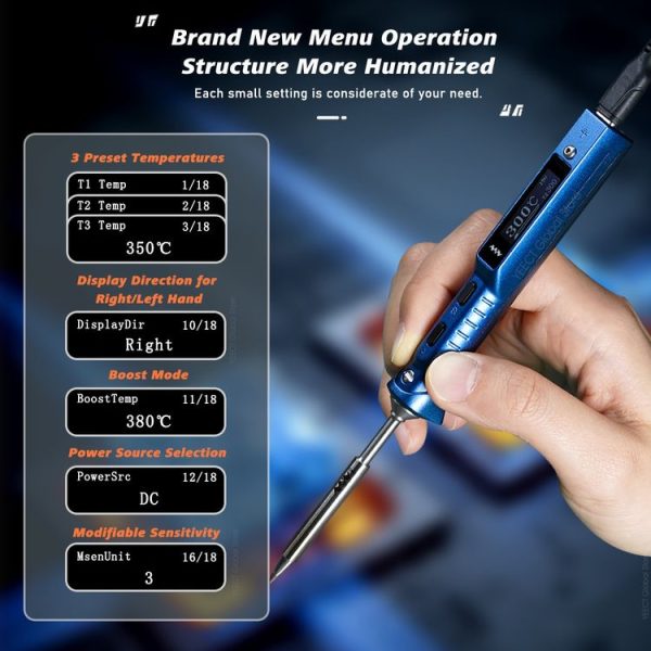 MINIWARE TS101 PD DC Soldering Iron 90W Portable Soldering Pen (With I Soldering Iron Head) - Image 8