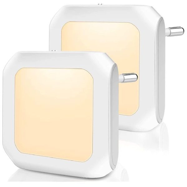 0.6W Stepless Dimming Induction Night Light Square Light Guide Plate Baby Night Light (EU PLug) - Image 2