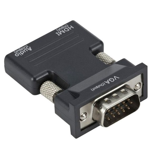 HDMI to VGA Projector HDMI Adapter With Audio Cable Computer HD Converter - Image 2