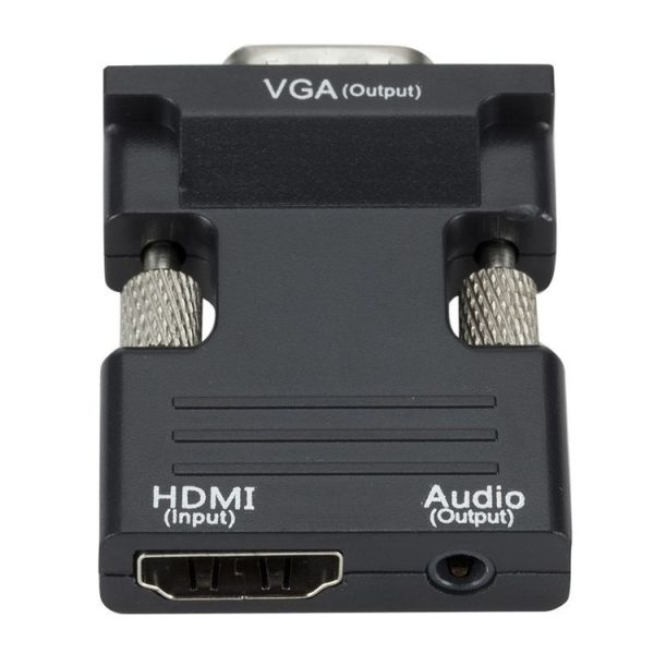 HDMI to VGA Projector HDMI Adapter With Audio Cable Computer HD Converter - Image 3