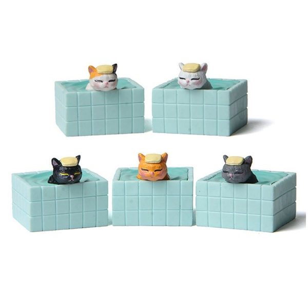 3D Cute Bath Cat Fridge Sticker Hole Board Magnet Resin Decorative Ornament (White Cat) - Image 2