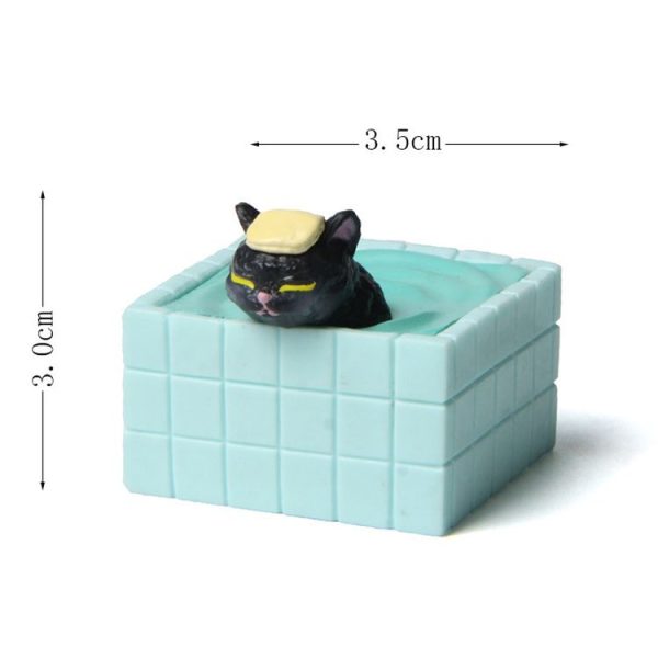 3D Cute Bath Cat Fridge Sticker Hole Board Magnet Resin Decorative Ornament (White Cat) - Image 3