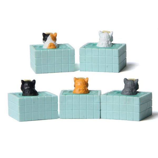 3D Cute Bath Cat Fridge Sticker Hole Board Magnet Resin Decorative Ornament (White Cat) - Image 4