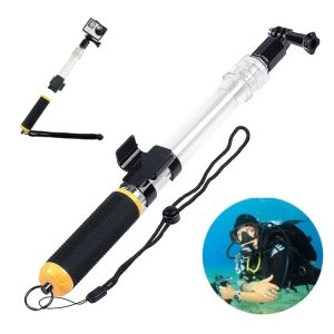 Transparent Retractable Selfie Stick Buoyancy Stick for Gopro Hero11 Black / HERO10 Black / HERO9 Black / HERO8 / HERO7 / 6 / 5 / 5 Session / 4 Session / 4 / 3+ / 3 / 2 / 1