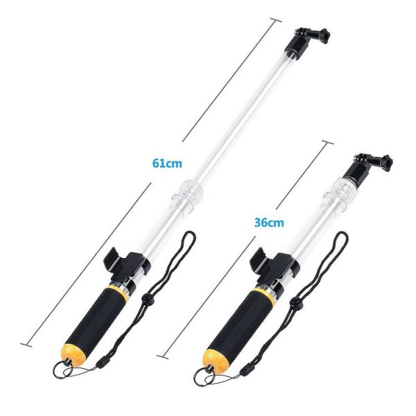 Transparent Retractable Selfie Stick Buoyancy Stick for Gopro Hero11 Black / HERO10 Black / HERO9 Black / HERO8 / HERO7 / 6 / 5 / 5 Session / 4 Session / 4 / 3+ / 3 / 2 / 1 - Image 5