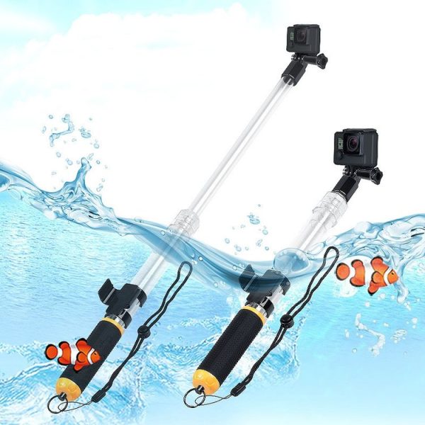 Transparent Retractable Selfie Stick Buoyancy Stick for Gopro Hero11 Black / HERO10 Black / HERO9 Black / HERO8 / HERO7 / 6 / 5 / 5 Session / 4 Session / 4 / 3+ / 3 / 2 / 1 - Image 7