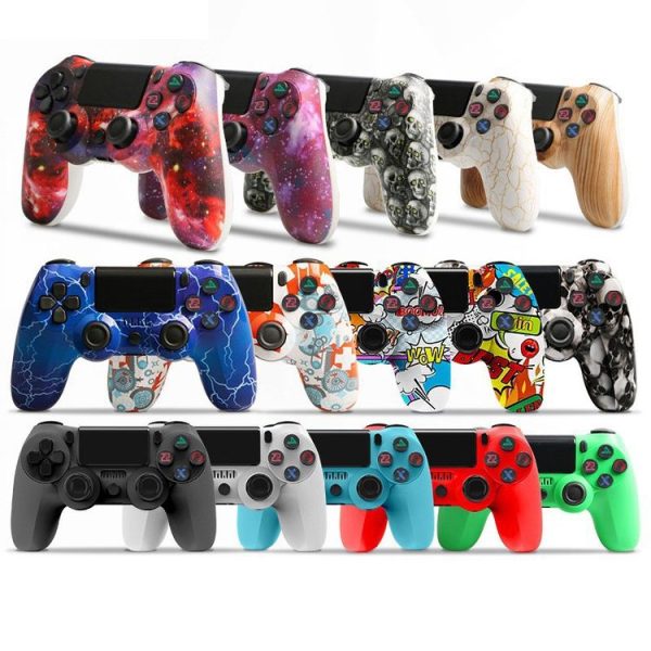 PS4 Wireless Bluetooth Game Controller With Light Strip Dual Vibration Game Handle (White) - Image 2