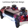 PS4 Wireless Bluetooth Game Controller With Light Strip Dual Vibration Game Handle (White) - Image 5