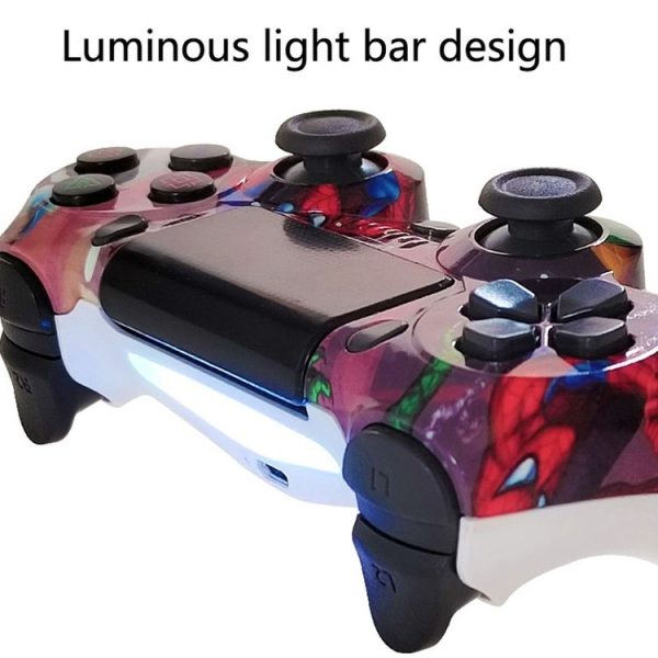 PS4 Wireless Bluetooth Game Controller With Light Strip Dual Vibration Game Handle (White) - Image 5