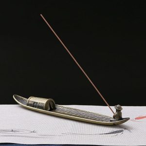 Fisherman Incense Stick Holder Insence Burner Ash Catcher Insense Stand (Fishing Boat)
