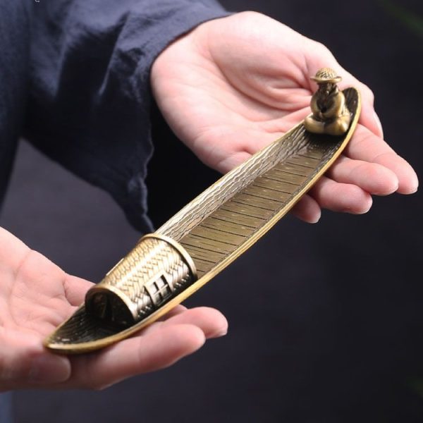 Fisherman Incense Stick Holder Insence Burner Ash Catcher Insense Stand (Fishing Boat) - Image 3