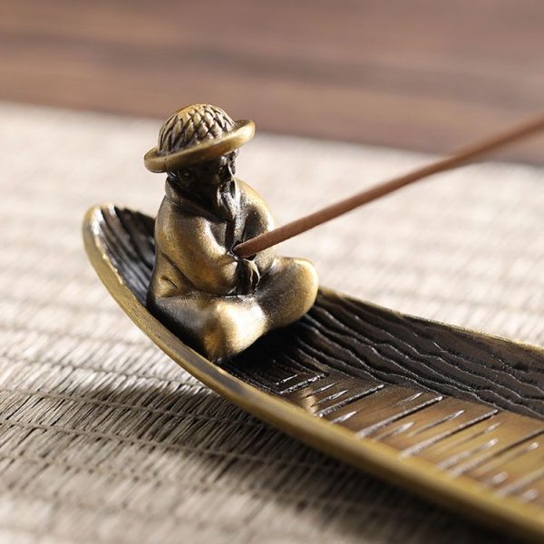 Fisherman Incense Stick Holder Insence Burner Ash Catcher Insense Stand (Fishing Boat) - Image 4