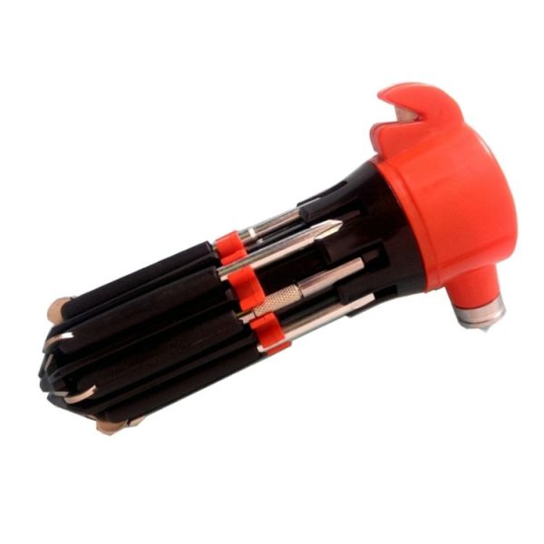 8 in 1 Multifunctional Car Safety Hammer with Screwdriver Flashlight - Image 2