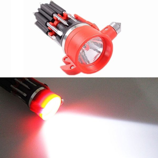 8 in 1 Multifunctional Car Safety Hammer with Screwdriver Flashlight - Image 6
