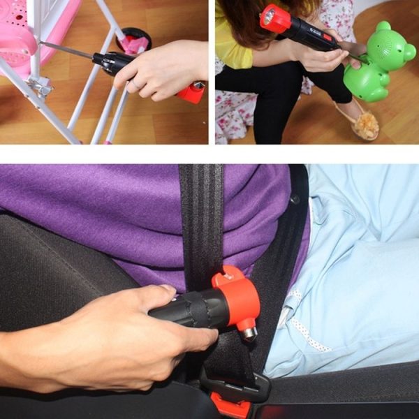 8 in 1 Multifunctional Car Safety Hammer with Screwdriver Flashlight - Image 7