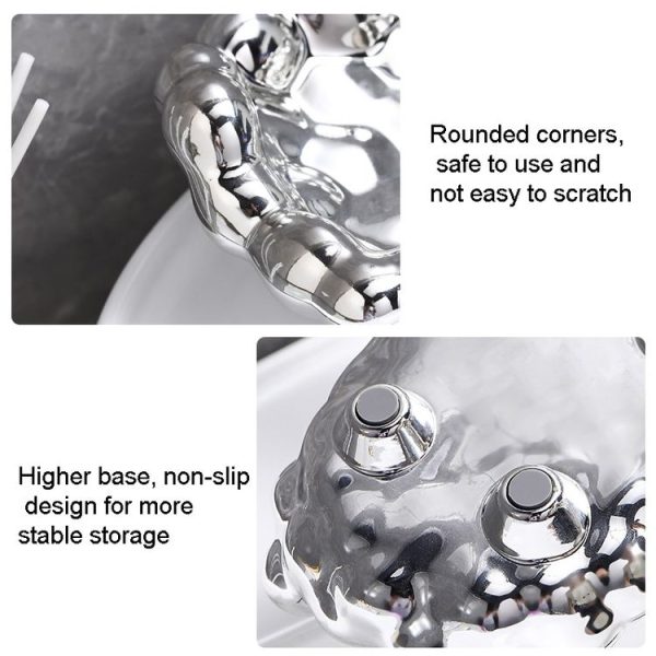 Electroplating Soap Box Fragrance Toilet Free Punch Drain Soap Holder (Golden) - Image 7