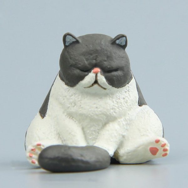 Warm Series Sitting Sleepy Zoo Figure Fridge Magnets (Fat Cat)