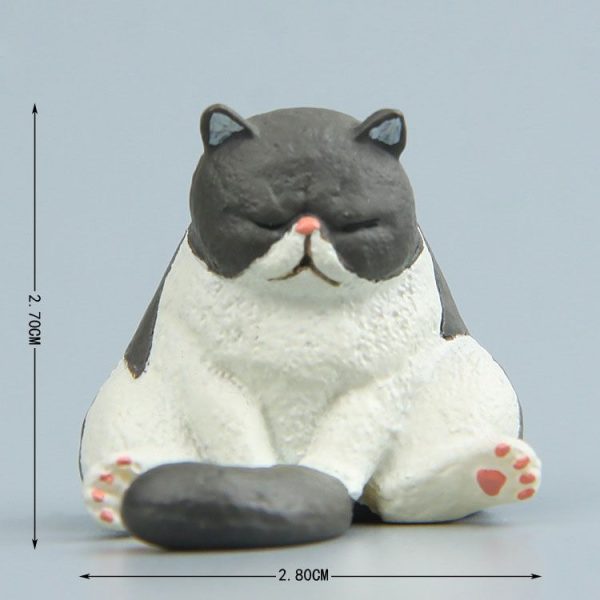 Warm Series Sitting Sleepy Zoo Figure Fridge Magnets (Fat Cat) - Image 2