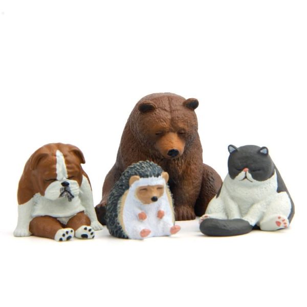 Warm Series Sitting Sleepy Zoo Figure Fridge Magnets (Fat Cat) - Image 3