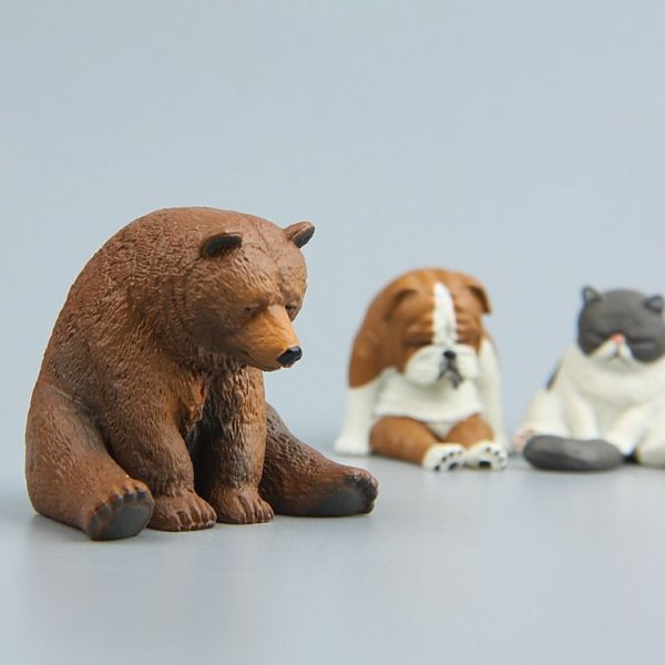 Warm Series Sitting Sleepy Zoo Figure Fridge Magnets (Fat Cat) - Image 5