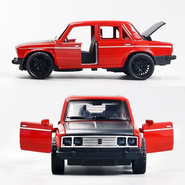 1: 36 Alloy Car Model Three Open Door Small Car Toys Cake Ornaments (Red) - Image 4