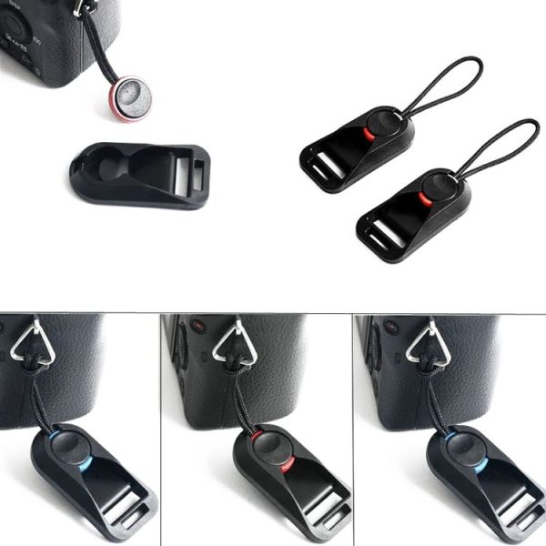 MBL-00 1 Pair Tail Rope + 1 Pair Quick Release Plate Camera Quick Release Buckle Combination (Blue) - Image 2