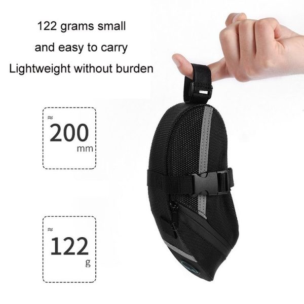 Mountain Bike Quick Release Saddle Bag Tool Bag (No Logo Black) - Image 4