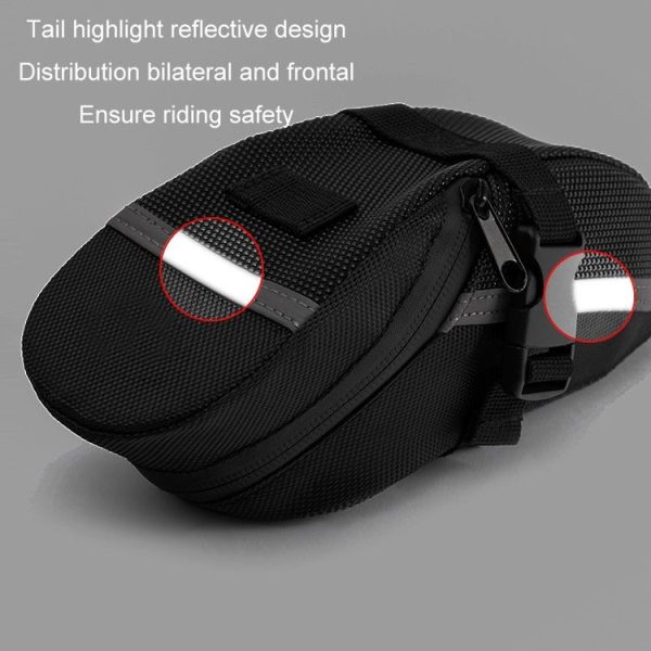 Mountain Bike Quick Release Saddle Bag Tool Bag (No Logo Black) - Image 6