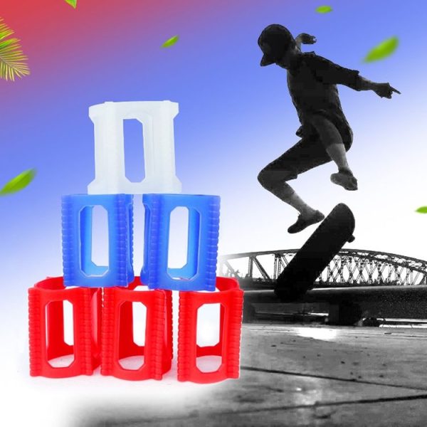 4pcs / Set Skate Beginner Skateboard Wheel Cover Practicing Fixed Accessories (Transparent) - Image 2