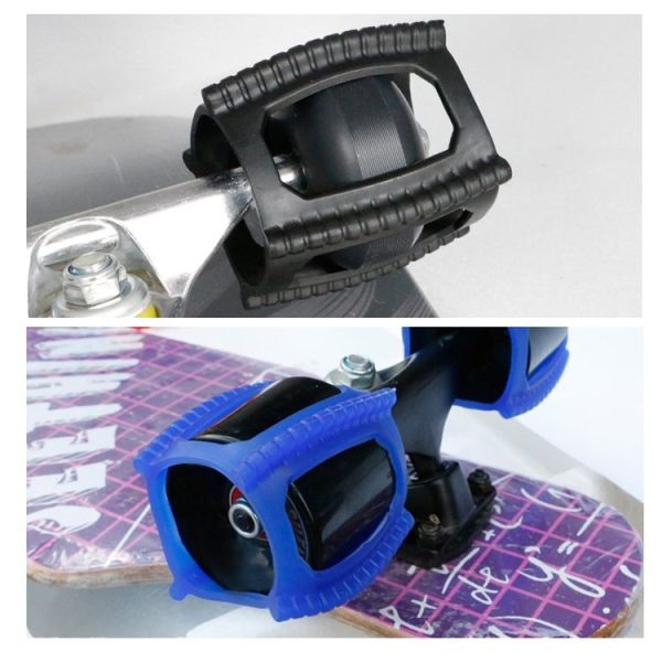 4pcs / Set Skate Beginner Skateboard Wheel Cover Practicing Fixed Accessories (Transparent) - Image 6