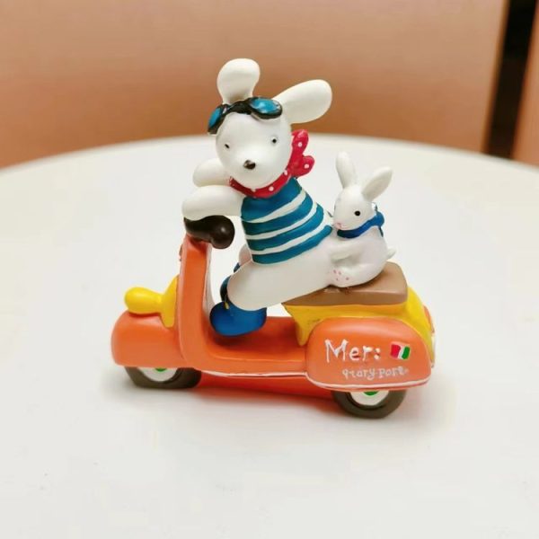 Cartoon Resin 3D Puppy Rabbit Motorcycle Micro-landscape Landscaping Props Ornaments - Image 2