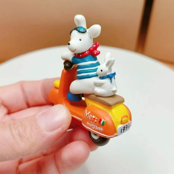 Cartoon Resin 3D Puppy Rabbit Motorcycle Micro-landscape Landscaping Props Ornaments - Image 4