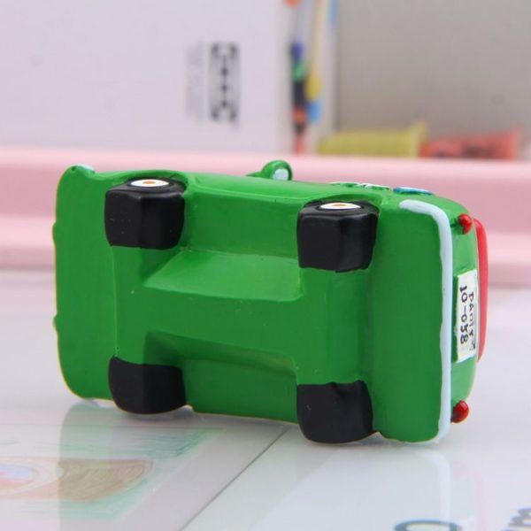Cartoon Resin Green Car Puppies Micro-landscape Landscaping Props Desktop Decoration - Image 3