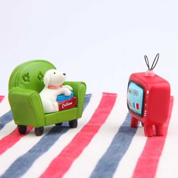 TV Resin Decorative Ornaments Micro-landscape Landscaping Flower Props Shooting Props - Image 5