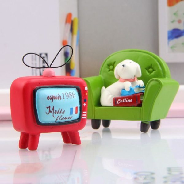 TV Resin Decorative Ornaments Micro-landscape Landscaping Flower Props Shooting Props - Image 6