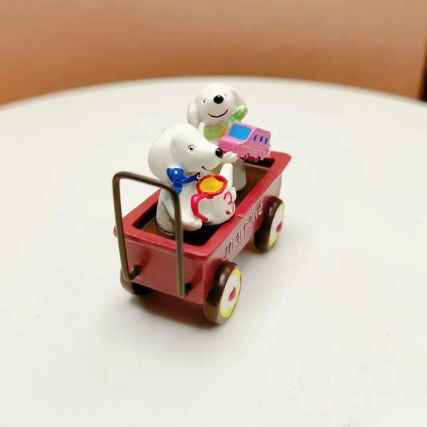 Cartoon Resin Puppies Sitting Cart Micro-landscape Landscaping Props Desktop Decoration - Image 4