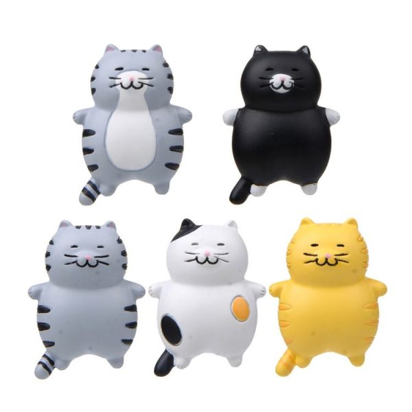 Fat Cat 3D Refrigerator Magnet Magnetic Sticker Phone Case DIY Accessories (Black) - Image 2