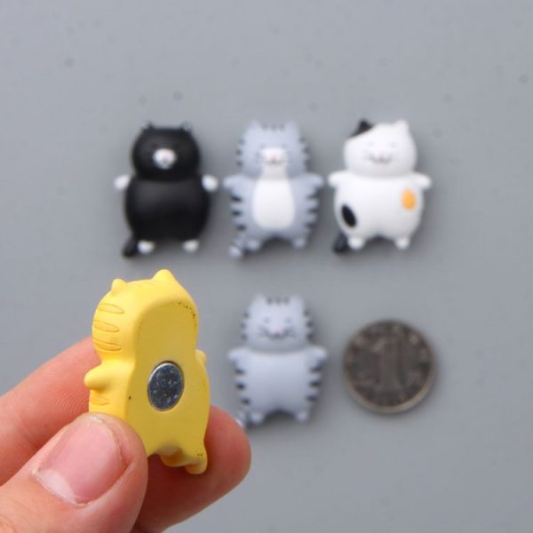 Fat Cat 3D Refrigerator Magnet Magnetic Sticker Phone Case DIY Accessories (Black) - Image 5