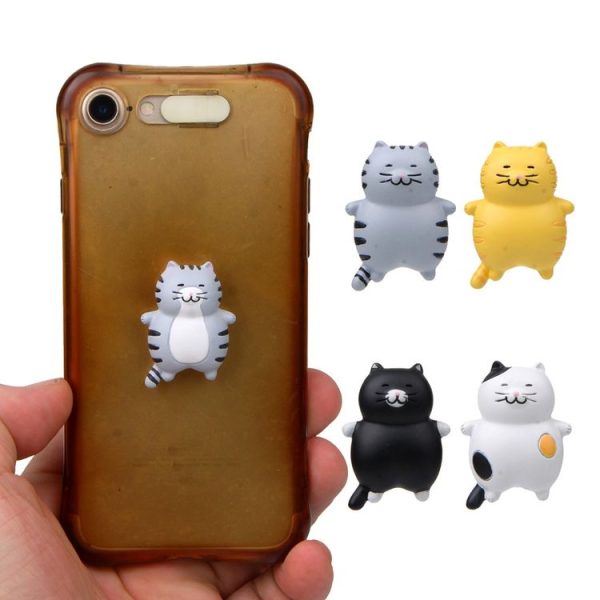 Fat Cat 3D Refrigerator Magnet Magnetic Sticker Phone Case DIY Accessories (Black) - Image 6