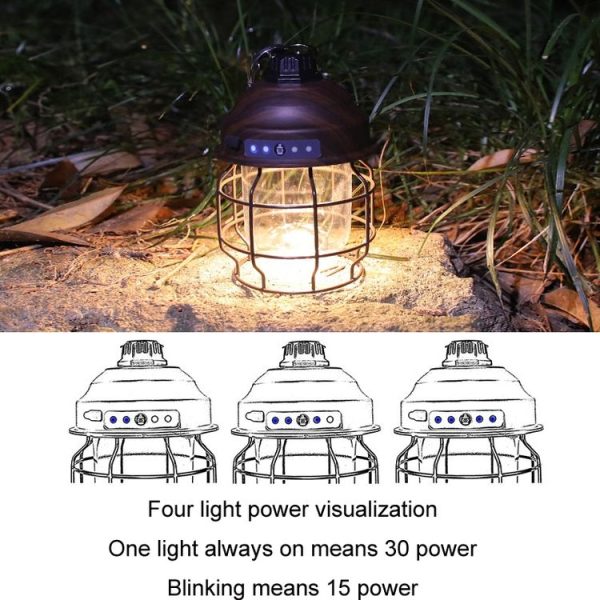 Outdoor Camping Portable Light With Carabiner, Color: Copper - Image 3