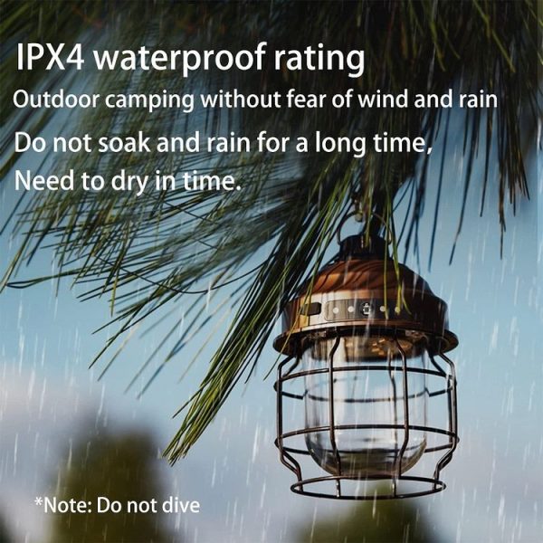 Outdoor Camping Portable Light With Carabiner, Color: Copper - Image 5