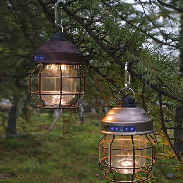 Outdoor Camping Portable Light With Carabiner, Color: Copper - Image 8