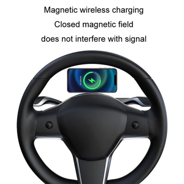 Tesla Model3 / Y Mobile Phone Car Magnetic Bracket Wireless Charging - Image 2