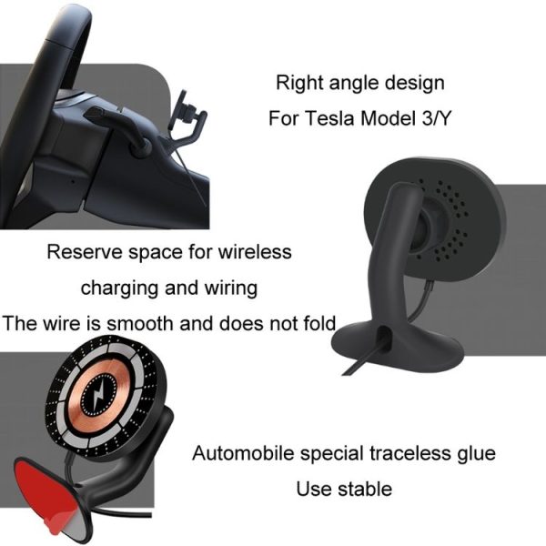 Tesla Model3 / Y Mobile Phone Car Magnetic Bracket Wireless Charging - Image 3