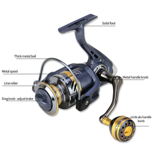 YUMOSHI KS2000 Spinning Fishing Reel Metal Rocker Metal Cup Reel - Image 4