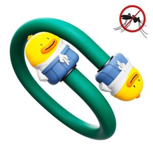 ICARER FAMILY SH2282 Cartoon Silicone Kids Outdoor Mosquito Repellent Bracelet (Green)